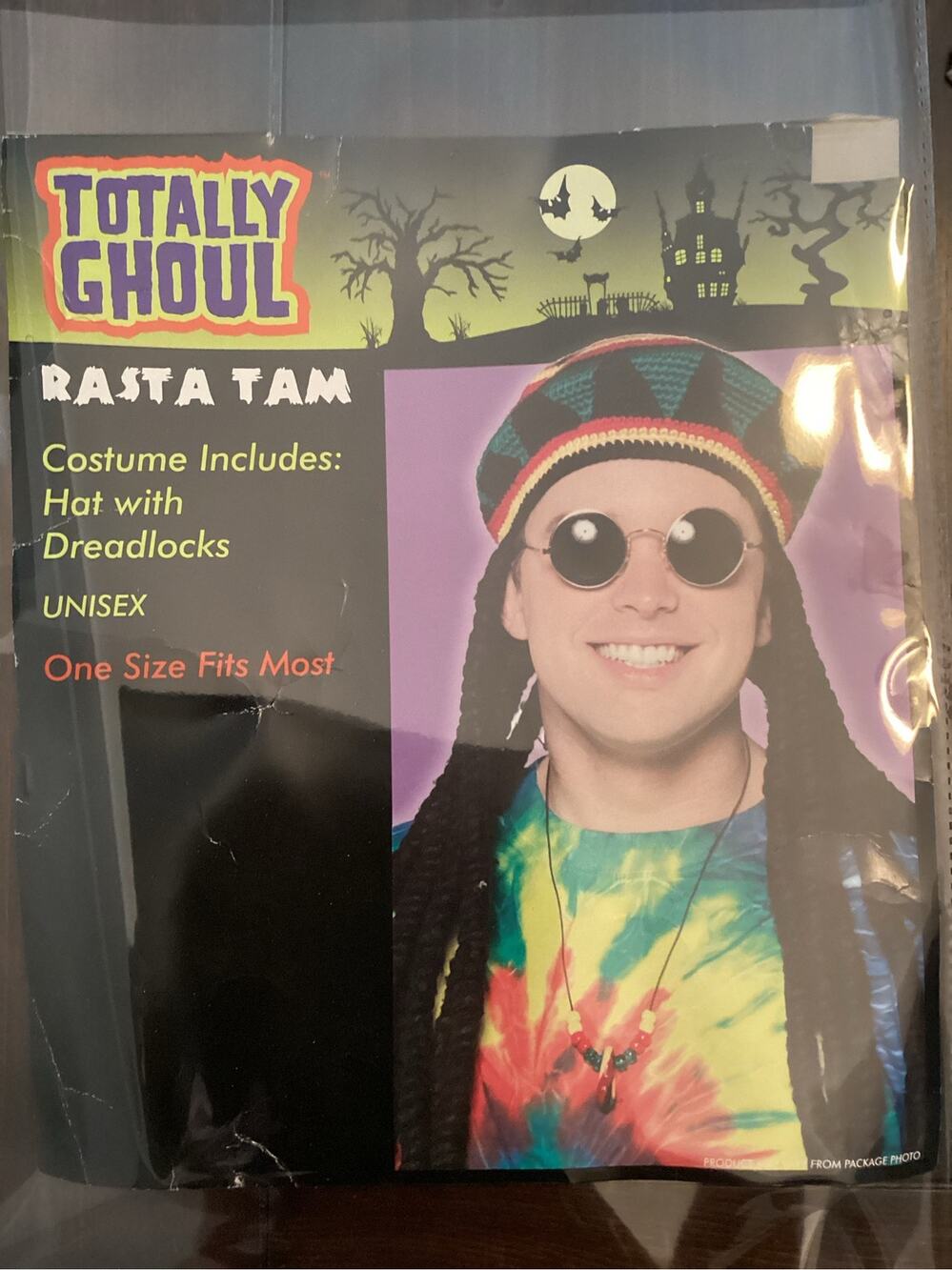 NIB Totally Ghoul "Rasta Tam" Unisex Halloween Hat and Wig